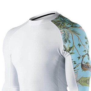 Custom MMA Rash Guard Compression Shirt Long Sleeve Breathable Spandex Polyester Grappling Training Fitness Wear with Digital - Product Image 4