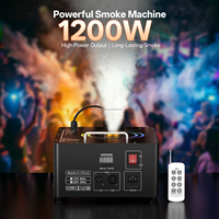 Machine à fumée 1200W RGB 6 LED, machine à fumée de scène, télécommande DMX, pulvérisation verticale, pour DJ, mariage, fête, Halloween