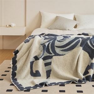 Luxurious and Comfortable 100% Polyester <strong>Knitted</strong> Solid Eco-friendly <strong>Throw</strong> <strong>Blanket</strong> for Home Decoration Office Use and Travel MDE - Product Image 2