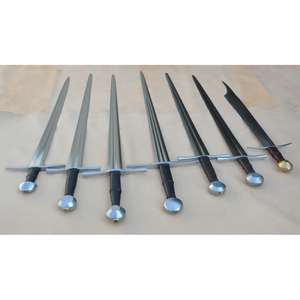 Ensemble de 7 épées médiévales de collection en acier à outils avec fourreau en cuir - Product Image 2