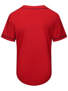 Maillot de baseball unisexe à boutons, chemise de sport respirante, uniforme d'équipe athlétique, maillot décontracté à manches courtes, logo personnalisé, prix bas - Product Image 2