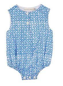 Newborn Baby Romper 100% Organic Cotton Bodysuit Sleeveless Blue <b>Circle</b> Printed Infant Clothing for Boys Girls - Product Image 2