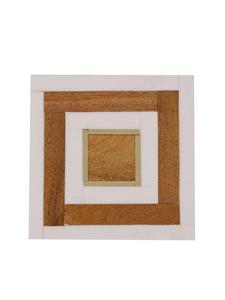Handmade Square Resin & Wood Modern Design <b>Mats</b> & Pads 350mm Diameter for Coffee Table and Kitchen Decor Gift - Product Image 1
