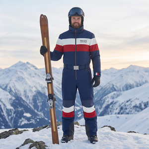 Combinaison de ski imperméable à capuche pour homme MALUZA INDUSTRIES, prix d'usine, coupe-vent, pour l'hiver, snowboard, polyester/nylon - Product Image 5