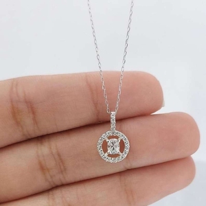 Collar de Diamantes de Alta Gama, Oro Blanco de 14K, Diamante Cultivado en Laboratorio de 1.30Ct, Vintage, E VVS, Certificado IGI, 16 Pulgadas, Joyería Fina al por Mayor - Product Image 6