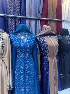 Hot sale Modest Dubai Beaded Sequined Long Sleeve <b>Abaya</b> Muslim Traditional Handmade Wedding Women Polyester Breathable V Neck - Product Image 2