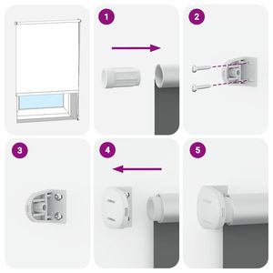 Store enrouleur occultant gris 80x175 cm – Améliore l'obscurité de la pièce – Pour la maison ou le bureau - Product Image 6