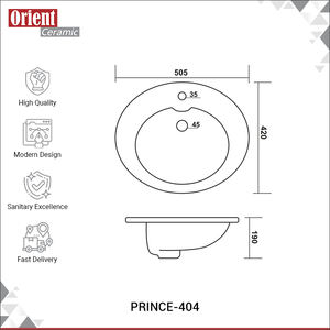 Vendeur fiable proposant des lavabos en céramique blanche de haute qualité, super élégants, design luxueux, pour salle de bain, en provenance d'Inde. - Product Image 3