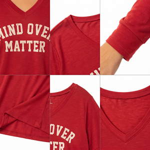 Camiseta Deportiva de Hombros Caídos para Mujer, Talla Grande, 100% Algodón Ecológico, con Bordado Chenille, Corte Holgado - Product Image 6