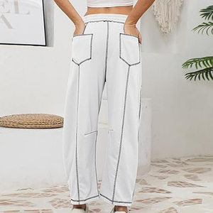 Women Cargo Sweatpants Wide Leg Pants High Waist <b>Drawstring</b> Joggers Loose Fit Streetwear Casual Lounge <b>Trousers</b> - Product Image 5