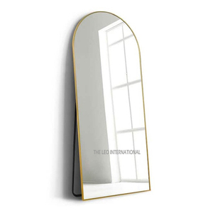 Metal <b>Frame</b> Mirror Standing <b>Large</b> Style for Home Restaurants Hotels Vintage Royal Design Golden Color Floor Mirror - Product Image 6
