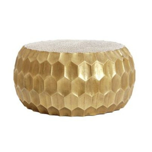 Modern Durable Eco-Friendly Round Steel Coffee <b>Table</b> with Hexagon Pattern High-<b>end</b> Style Decorative <b>Living</b> <b>Room</b> Furniture - Product Image 4