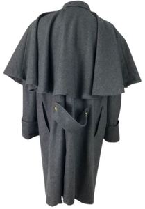 Abrigo de Lana 100% para Hombre, Impermeable, con Botones al Frente, Cuello Vuelto, Reproducción del Abrigo Confederado, Color Gris Carbón - Product Image 2