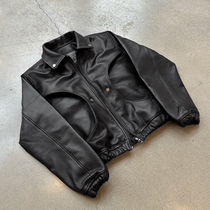 OEM Custom LOGO High Quality Men's Leather <b>Jacket</b> <b>Winter</b> Oversized Custom Embroidery Logo <b>Jacket</b> - Product Image 1