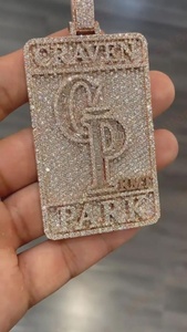 Colgante Redondo Personalizado de Moissanita con Letras, Bicolor, Estilo HipHop, Rapper, Bling, Lujo, Certificado, Plata 925, Chapado en Oro, Regalo - Product Image 6