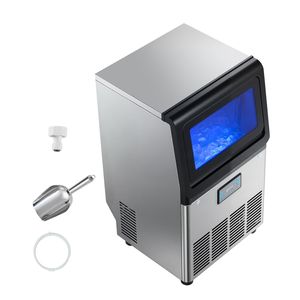 Macchina Professionale per Ghiaccio in Acciaio Inox, Capacità 80 Libbre/24h, Stoccaggio 13 Libbre, da Banco/Autonoma/Sottobanco - Product Image 1