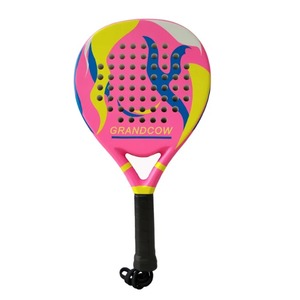 Raquette de padel sportive personnalisée en fibre de carbone, raquette de tennis légère avec noyau souple en EVA, raquette de padel pour adolescents, logo Center. - Product Image 2