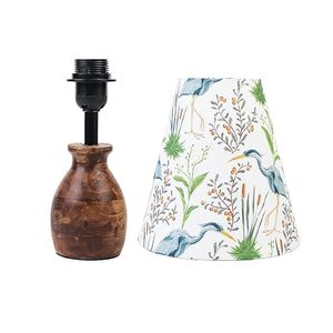 Printed Fabric <b>Lamp</b> <b>Shade</b> Tabletop <b>Clip</b> <b>on</b> Removable <b>Lamp</b> Holder Bird Floral Home Decor - Product Image 1