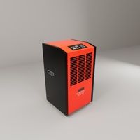 Déshumidificateur industriel 156L R-410A, construction métallique, réglages 45/50/55°C pour le contrôle de l'humidité des entrepôts en climats chauds