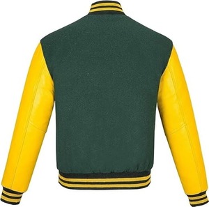 Varsity <b>Jacket</b> for <b>Men</b> & Women Custom logo Varsity Letterman <b>leather</b> sleeve <b>Jacket</b> Choose Your Own Color and Size - Product Image 2