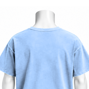 Sky Blue Weathered <b>Pocket</b> Tee Garment Washed Cotton Short Sleeve <b>T</b> <b>Shirt</b> Loose Fit Chest <b>Pocket</b> Vintage Casual Everyday - Product Image 4