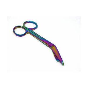 Tijeras Quirúrgicas de Acero Inoxidable de Alta Calidad, Profesionales, para Vendajes, Acabado Arcoíris, Precisión Médica - Product Image 5
