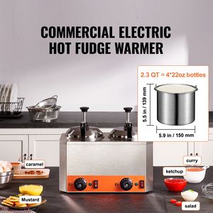 Dispenser Elettrico Commerciale in Acciaio Inossidabile per Formaggio con Scaldafonduta da 2,3x2 Qt e Doppie Pompe - Product Image 2