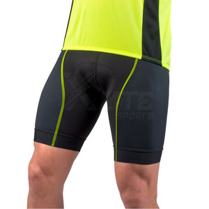 Pantalones Cortos de Ciclismo para Hombre, de Cintura Alta, Sin Costuras, Transpirables, de Spandex/Poliéster, Ajustados, para Gimnasio, Entrenamiento, Yoga, Running y Fitness - Product Image 4