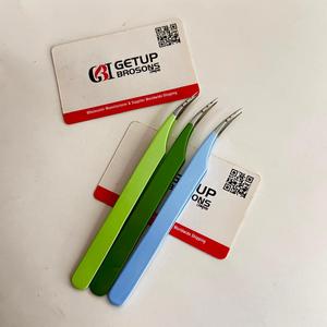 Nouvelles pinces à cils GETUP BROSONS IMPEX ultra-légères à pointe creuse découpée, anti-magnétiques, à pointe lisse, en acier inoxydable de qualité supérieure - Product Image 1