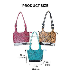 Sac à main pour femme en cuir véritable de vache véritable, de haute qualité, vintage, OEM, cuir travaillé, sac à main à bandoulière pour femme, vente en gros personnalisée - Product Image 2