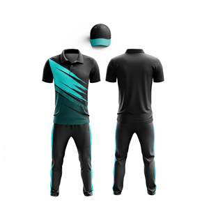 Lightweight Sublimated <b>Cricket</b> Jersey Set | Men Women Youth <b>Cricket</b> Wears Polo Shirt and Trouser Full Team Outfit - Product Image 3