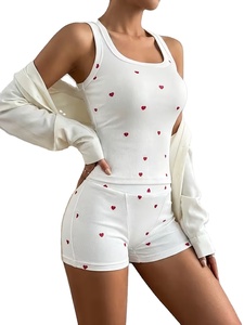 Women's 2-Piece Animal Print Sleeveless Robe Shorts Set Breathable Luxury Bamboo Microfiber Drawstring Closure Autumn Casual - Product Image 2