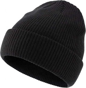 Men's Winter <b>Beanie</b> Hat with Brim Warm Double Knit Cuff Travel Common Fabric Adults high quality - Product Image 2