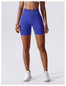 Nouveau design OEM, shorts de yoga sans couture très extensibles et sculptants pour femmes, avec taille élastique et propriétés antibactériennes - Product Image 3