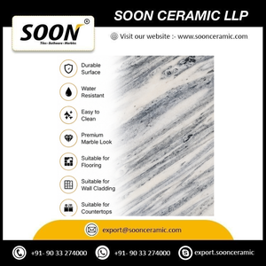 SOON CERAMIC Prix direct usine MONTECARLO-1 Grande dalle de calcite polie, design moderne et écologique 3D pour mur de salon - Product Image 5
