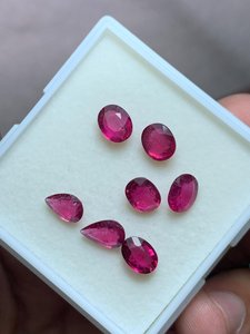 Piedras preciosas de turmalina rubelita natural, piedras sueltas de turmalina rosa roja para la fabricación de joyas y colección. - Product Image 2