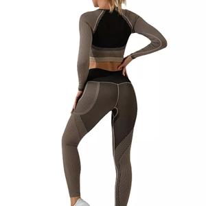 Ensembles de yoga élastiques 3 pièces pour femmes 2024 – Tenues de sport et de fitness à séchage rapide et respirantes : haut, leggings taille haute et soutien-gorge - Product Image 2