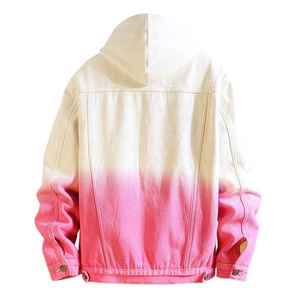 Wholesale Custom Coated Breathable Eco-Friendly Windproof Denim Jackets Men Stand Collar Front Logo Winter Fashion Street Wear - Product Image 4