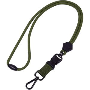 Customizable Color Braided Coated Drawcord Lanyard with Metal Hook for Garment Use - Product Image 1