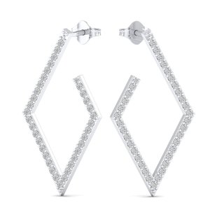 REYES Trendy Design 925 Sterling <b>Silver</b> Moissanite <b>Dangle</b> Drop <b>Earrings</b> For Women Luxury Wedding Party Wear Fine Jewelry - Product Image 5