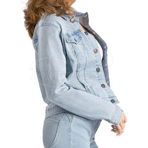 Chaqueta vaquera transpirable de alta calidad para mujer, venta al por mayor, ropa de calle de moda para adultos - Product Image 4