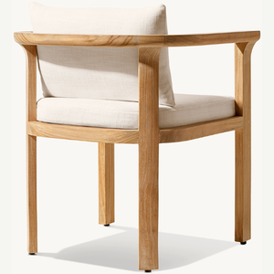 Chaise individuelle en teck durable avec accoudoirs, idéale pour l'extérieur, dotée d'un coussin en mousse confortable et de qualité supérieure – Offre spéciale - Product Image 6