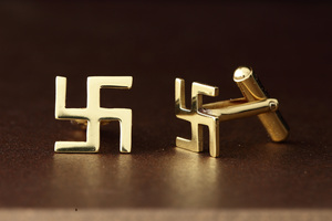 Brass Swastik Cufflink - Product Image 1