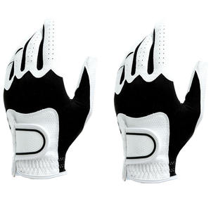 Gants de golf blancs antidérapants à excellente adhérence, pour adultes, durables, confort supplémentaire, en cuir véritable, respirants et absorbant l'humidité - Product Image 1