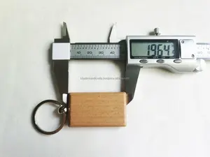 "ทนทานสแตนเลสและพวงกุญแจพลาสติก PU ที่มีการออกแบบไม้ที่เงียบสงบโลโก้เลเซอร์ส่วนบุคคลเพื่อความสะดวกสบายและสะดวก" - Product Image 4