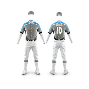 Uniforme de Béisbol para Hombre de Alta Calidad, Ligero y Transpirable, 100% Poliéster, con Logotipo Personalizado y Servicio OEM, Conjunto Deportivo - Product Image 4