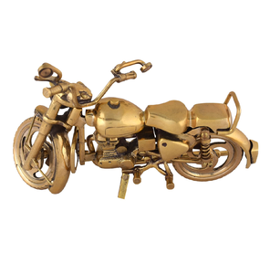 Bicicleta de Latón en Forma de Bala, Personalizable, 2 Piezas, Acabado Pulido, Hecha a Mano, Adorno Decorativo para el Hogar - Product Image 6