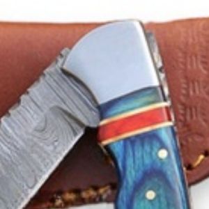 Cuchillos Plegables de Bolsillo Damasco Personalizados, Hechos a Mano, para Campismo, Caza, Uso Diario, Coleccionables, con Mango Decorativo - Product Image 4