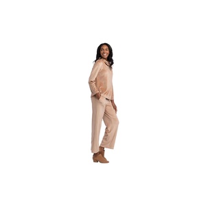 New Arrivals Winter Women's Funnel High Neck <b>Lounge</b> Style Comfort 2 Piece <b>Set</b> Velour Tracksuit Pullover Sweat Suits For Womens - Product Image 5
