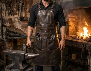 Delantal de Cuero Personalizado con Logotipo para Cafetería, Barista, Personal de Restaurante, Proveedor Mayorista, Precio Competitivo LPN-0263 - Product Image 6